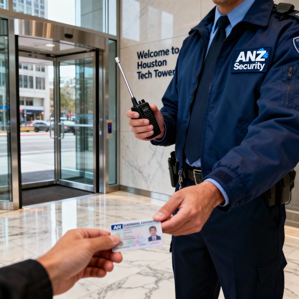 Office building security guard in Houston