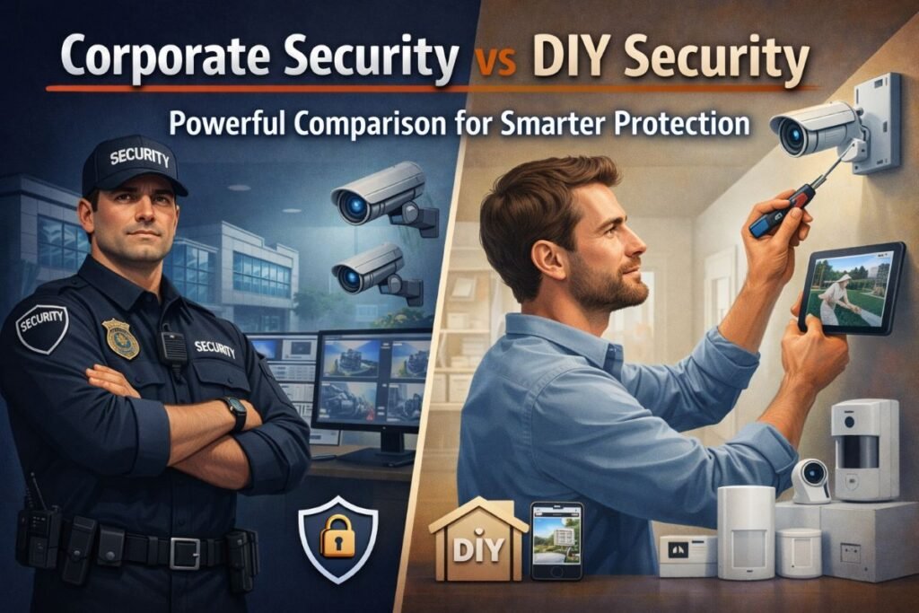 corporate security vs diy security comparison security systems 2026
